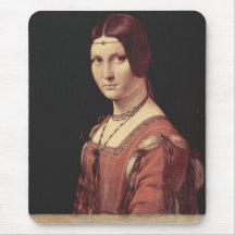 Da Vinci Leonardo - La belle ferronnière Mouse Pads
