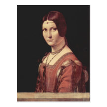 Da Vinci Leonardo - La belle ferronnière Postcard