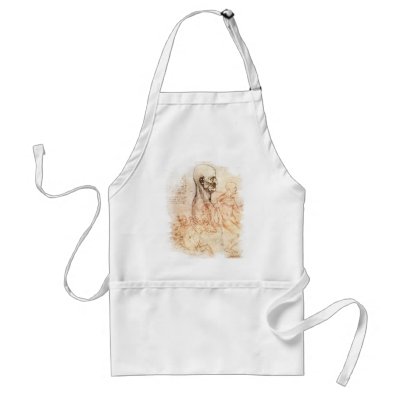 da Vinci -- Man and Horse Sketch Aprons by RisingDesign
