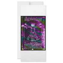 Da Vinci proportion man colourized blacklight