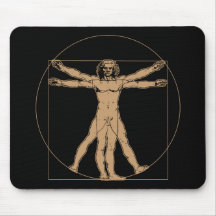 Da Vinci Vitruvian Man Mousepad