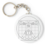 Da Vinci Vitruvian Robot keychains