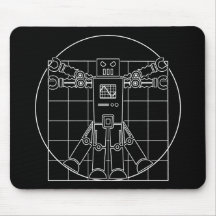 Da Vinci Vitruvian Robot Mousepad