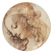 Da Vinci Woman’s Head Plate