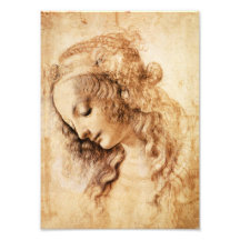 Da Vinci Woman’s Head Print Photograph