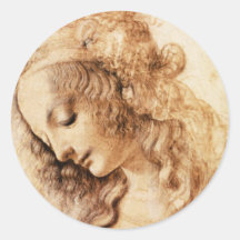Da Vinci Woman’s Head Stickers