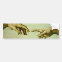 Da Vinci's Creation of Adam Bumper Sticker