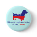 Dachshund 4 Obama buttons