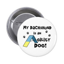 Dachshund Agility Dog Button
