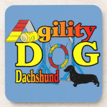 Dachshund_Agility Drink Coaster