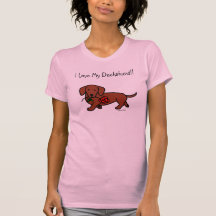 Dachshund and a flower cartoon t-shirt