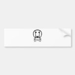 Dachshund and bones (editable) bumper stickers