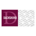 Dachshund Breed Monogram Design photo cards