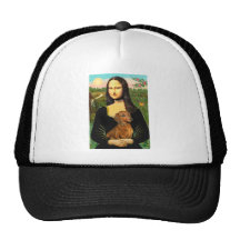 Dachshund (brown1) - Mona Lisa Mesh Hat