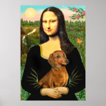 Dachshund (brown1) - Mona Lisa Posters