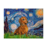Dachshund (Brown1) - Starry Night Postcards