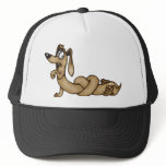 Dachshund Cartoon Dog Tied In Knots hats