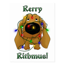 Dachshund Christmas Post Cards