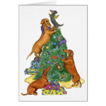 Dachshund Christmas Tree Card