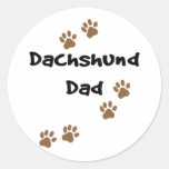 Dachshund Dad Round Sticker