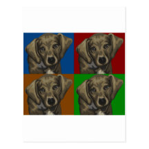 Dachshund Dog Dark Collage Postcards