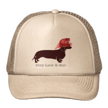 Dachshund Firefighter "Stay Low" Hats