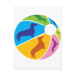 Dachshund Fun Beachball Postcards