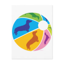 Dachshund Fun Beachball Postcards