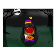 Dachshund Halloween Clown Post Card