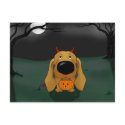 Dachshund Halloween postcards