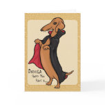 Dachshund Halloween Vampire Greeting Cards
