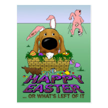 Dachshund Happy Easter  Postcard
