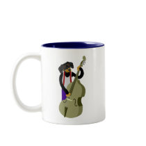 Dachshund Jazz Bass Player Mugs