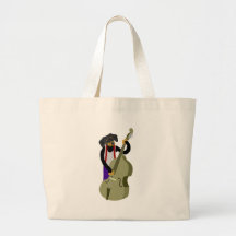 Dachshund Jazz Bass Player Tote Bag