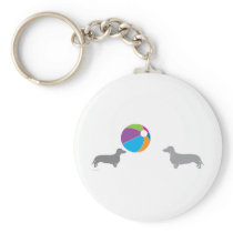 Dachshund.  Life's a Beach Ball! Key Chain