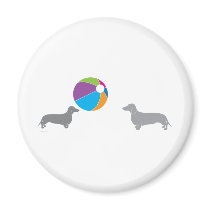 Dachshund.  Life's a Beach Ball! Refrigerator Magnets