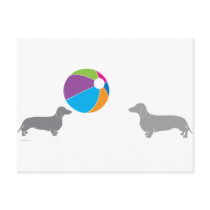Dachshund.  Life's a Beach Ball! Post Card