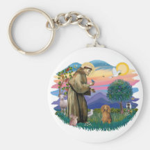 Dachshund (long haired sable) key chain