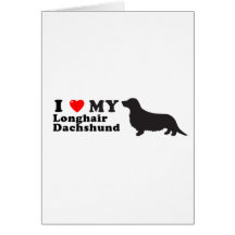Dachshund Longhair Card