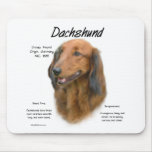 Dachshund (longhair) History Design mousepads