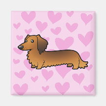 Dachshund Love (longhair) Magnets