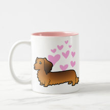 Dachshund Love (longhair) Mugs