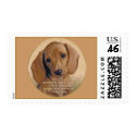 "Dachshund Love" postage