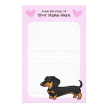 Dachshund Love (smooth coat) Stationery Design