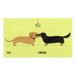 Dachshund Mistletoe Kiss Christmas Gift Tags Business Card Templates