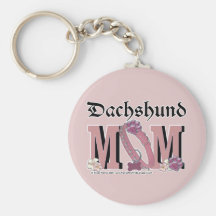 Dachshund MOM Keychain
