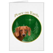 Dachshund Peace on Earth Cards