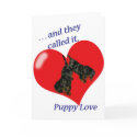 Dachshund Puppy Love Valentine's Day Card