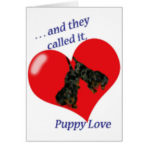 Dachshund Puppy Love Valentine's Day Card