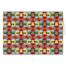 Dachshund Quilt Rectangle 2 Cards